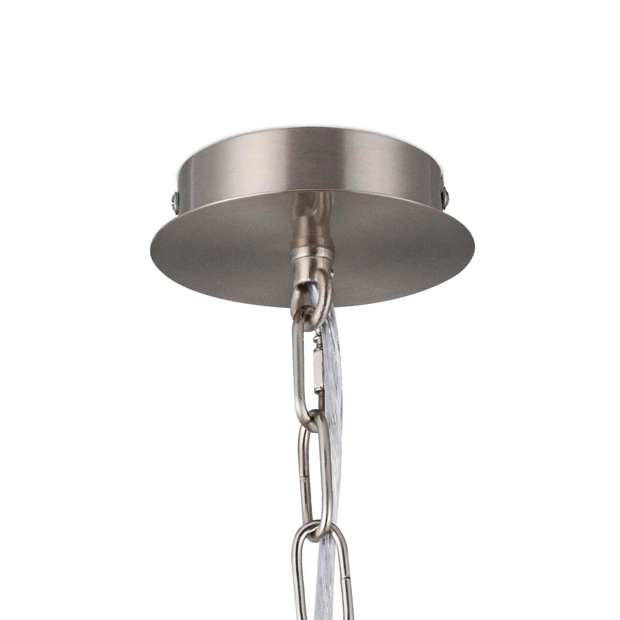 Banyan 60cm 5 Light Pendant Satin Nickel; Ivory Pearl DK0063  Deco Banyan SN IV